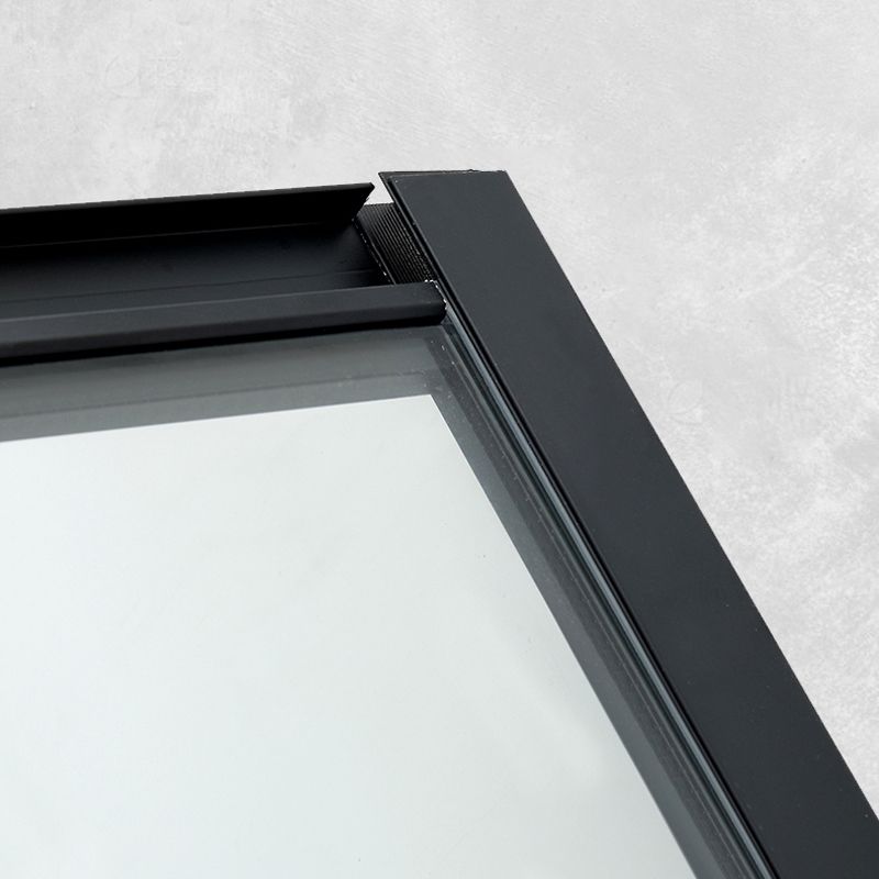 Modern Shower Stall Black Clear Glass Corner Door Handle Shower Enclosure Clearhalo 'Bathroom Remodel & Bathroom Fixtures' 'Home Improvement' 'home_improvement' 'home_improvement_shower_stalls_enclosures' 'Shower Stalls & Enclosures' 'shower_stalls_enclosures' 'Showers & Bathtubs' 1200x1200_68f577ed-050f-4226-a696-10852337082a