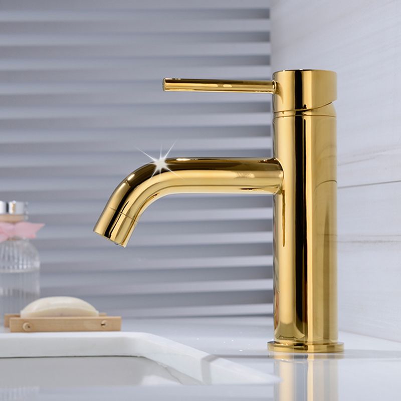 Modern 1-Handle Bathroom Sink Faucet Brushed Gold Vessel Sink Faucet Brass Clearhalo 'Bathroom Remodel & Bathroom Fixtures' 'Bathroom Sink Faucets' 'Bathroom Sinks & Faucet Components' 'bathroom_sink_faucets' 'Home Improvement' 'home_improvement' 'home_improvement_bathroom_sink_faucets' 1200x1200_690f593c-203a-476f-b3af-03da3962b5e0