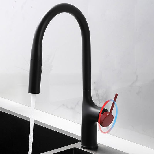 Contemporary Pull Down Single Handle Kitchen Faucet High Arch Water Filler Clearhalo 'Home Improvement' 'home_improvement' 'home_improvement_kitchen_faucets' 'Kitchen Faucets' 'Kitchen Remodel & Kitchen Fixtures' 'Kitchen Sinks & Faucet Components' 'kitchen_faucets' 1200x1200_691344c6-9772-4877-a09d-6f592e9f0908