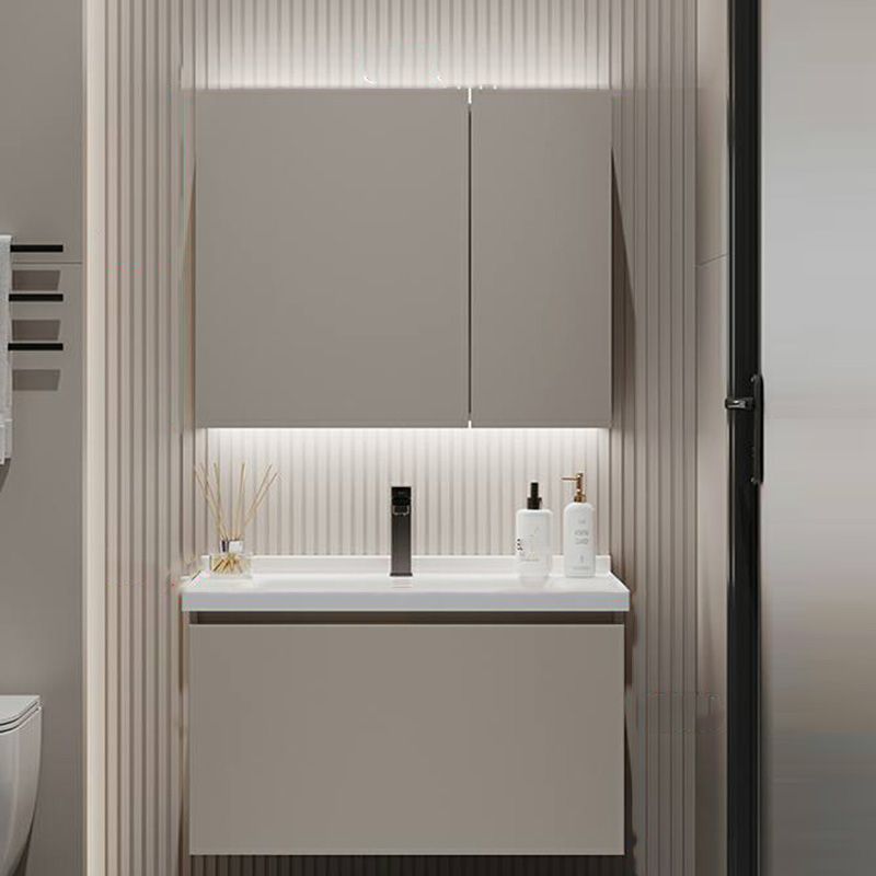 Fashionable Bathroom Vanity Wall Mounted Ceramic Top Faucet Included Clearhalo 'Bathroom Remodel & Bathroom Fixtures' 'Bathroom Vanities' 'bathroom_vanities' 'Home Improvement' 'home_improvement' 'home_improvement_bathroom_vanities' 1200x1200_69243dff-905e-4aa6-9ba5-fd5720c618b0