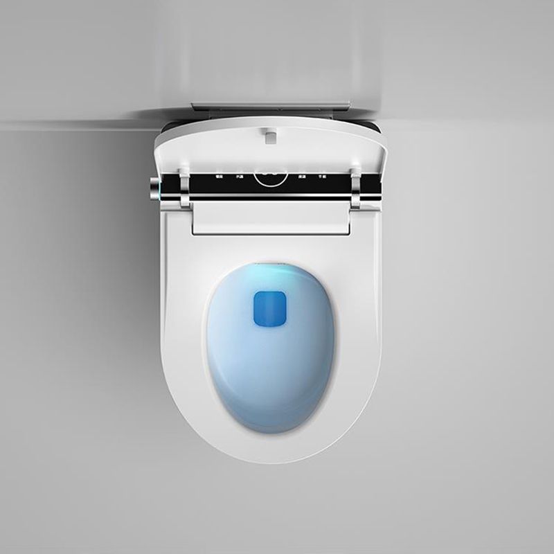 Elongated Smart Bidet Wall-Mounted White Ceramic Foot Sensor Flush Heated Seat Bidet Clearhalo 'Bathroom Remodel & Bathroom Fixtures' 'Bidets' 'Home Improvement' 'home_improvement' 'home_improvement_bidets' 'Toilets & Bidets' 1200x1200_69395015-ae9d-45ba-b3b5-62a05c7376d8