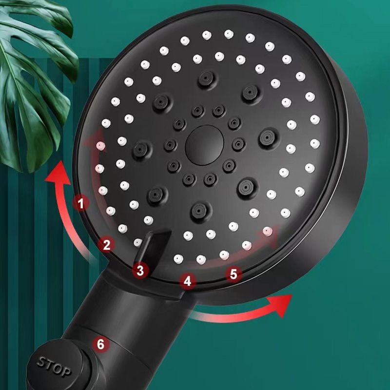 Round Handheld Shower Head Plastic Adjustable Spray Pattern Spray Head for Home Clearhalo 'Bathroom Remodel & Bathroom Fixtures' 'Home Improvement' 'home_improvement' 'home_improvement_shower_heads' 'Shower Heads' 'shower_heads' 'Showers & Bathtubs Plumbing' 'Showers & Bathtubs' 1200x1200_694726d0-aed7-4552-af4f-8ef0eef2fac0