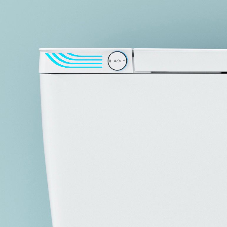 Smart Toilet Elongated White Ceramic Contemporary Foot Sensor Clearhalo 'Bathroom Remodel & Bathroom Fixtures' 'Bidets' 'Home Improvement' 'home_improvement' 'home_improvement_bidets' 'Toilets & Bidets' 1200x1200_695562e1-6549-4e50-8225-eff6bc4ce927