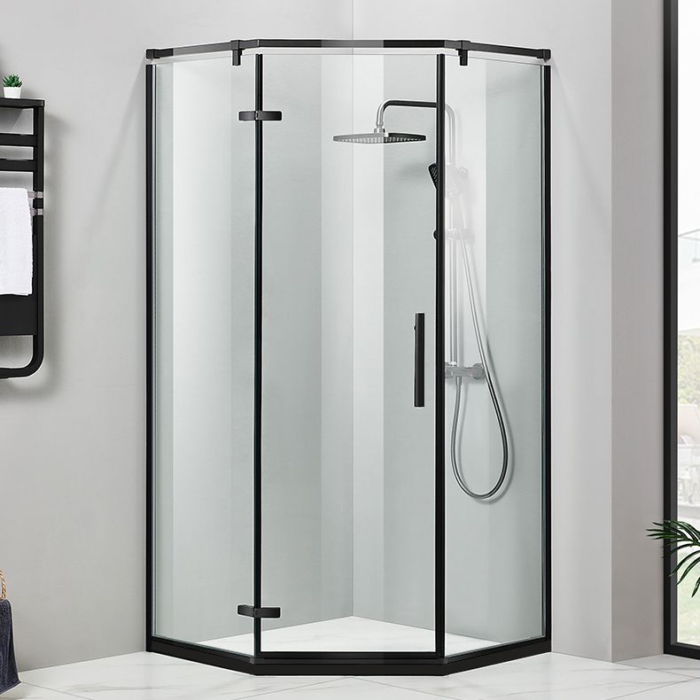 Modern Style Neo-Angle Shower Enclosure Clear Glass Framed Shower Stall Clearhalo 'Bathroom Remodel & Bathroom Fixtures' 'Home Improvement' 'home_improvement' 'home_improvement_shower_stalls_enclosures' 'Shower Stalls & Enclosures' 'shower_stalls_enclosures' 'Showers & Bathtubs' 1200x1200_6984c91f-03ba-4df2-9116-40d7352070d7