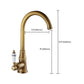 Traditional 1-Hole Kitchen Faucet Swivel Spout Gooseneck Standard Kitchen Faucets Clearhalo 'Home Improvement' 'home_improvement' 'home_improvement_kitchen_faucets' 'Kitchen Faucets' 'Kitchen Remodel & Kitchen Fixtures' 'Kitchen Sinks & Faucet Components' 'kitchen_faucets' 1200x1200_69886426-8af5-4a9b-86a2-4e42055920c3