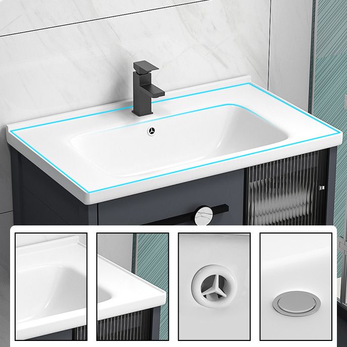 Modern Metal Frame Bath Vanity Single Rectangular Freestanding Vanity Clearhalo 'Bathroom Remodel & Bathroom Fixtures' 'Bathroom Vanities' 'bathroom_vanities' 'Home Improvement' 'home_improvement' 'home_improvement_bathroom_vanities' 1200x1200_69a3d9ed-9e8e-44b0-a6e4-a662d466e465