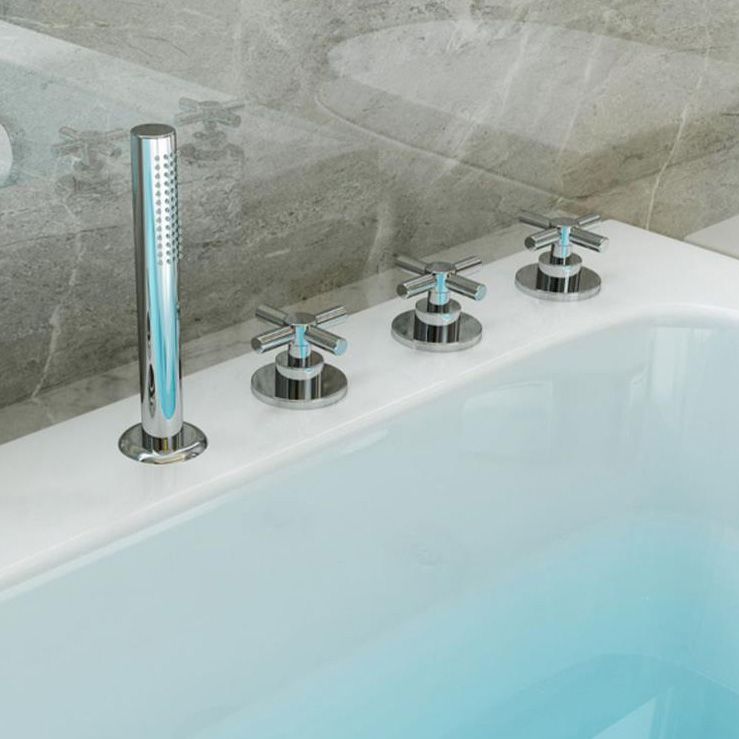 Modern Acrylic Rectangular Bathtub White Drop-in Soaking Bath Clearhalo 'Bathroom Remodel & Bathroom Fixtures' 'Bathtubs' 'Home Improvement' 'home_improvement' 'home_improvement_bathtubs' 'Showers & Bathtubs' 1200x1200_69a45a92-4772-49b9-b4fd-1c9ff2881b7c