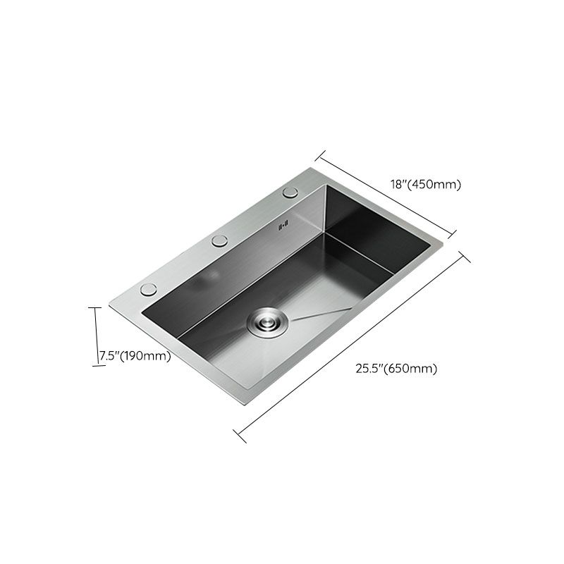 Classic Style Kitchen Sink Stainless Steel 3 Holes Kitchen Sink with Drain Strainer Kit Clearhalo 'Home Improvement' 'home_improvement' 'home_improvement_kitchen_sinks' 'Kitchen Remodel & Kitchen Fixtures' 'Kitchen Sinks & Faucet Components' 'Kitchen Sinks' 'kitchen_sinks' 1200x1200_69b24aa3-3ec2-4ec5-a17a-35c6f21719f1