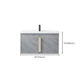 Glam Sink Vanity Wall-Mounted 2 Doors Rectangle Single Bathroom Sink Vanity with Mirror Clearhalo 'Bathroom Remodel & Bathroom Fixtures' 'Bathroom Vanities' 'bathroom_vanities' 'Home Improvement' 'home_improvement' 'home_improvement_bathroom_vanities' 1200x1200_69cbc9c8-8de0-49a8-80fd-c9f46d323c18