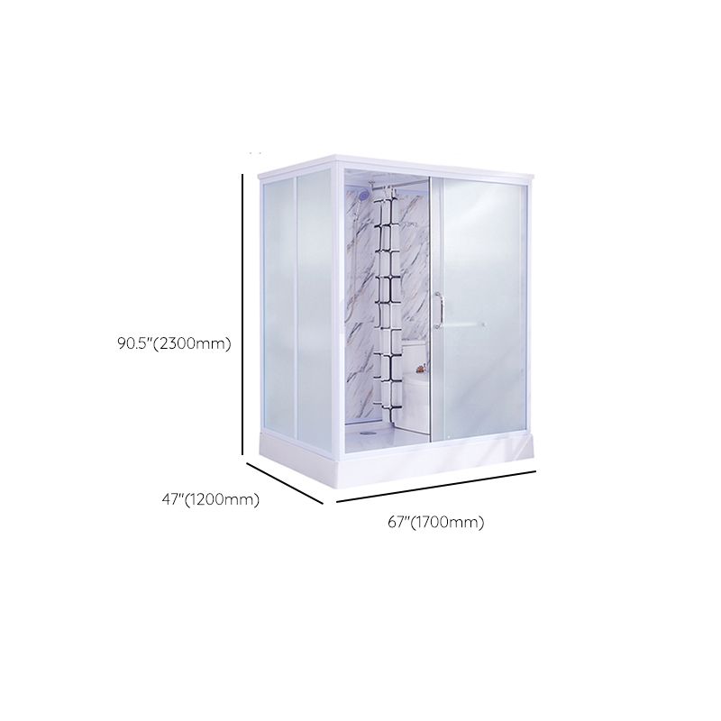 Rectangle Tempered Glass Shower Stall Frosted Semi-Frameless Shower Stall Clearhalo 'Bathroom Remodel & Bathroom Fixtures' 'Home Improvement' 'home_improvement' 'home_improvement_shower_stalls_enclosures' 'Shower Stalls & Enclosures' 'shower_stalls_enclosures' 'Showers & Bathtubs' 1200x1200_69cd8d30-ff1a-4622-b08f-a540070ad78b