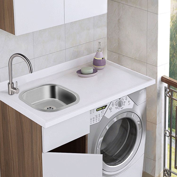 Modern Style Kitchen Sink Stainless Steel Kitchen Sink with Oval Shape Clearhalo 'Home Improvement' 'home_improvement' 'home_improvement_kitchen_sinks' 'Kitchen Remodel & Kitchen Fixtures' 'Kitchen Sinks & Faucet Components' 'Kitchen Sinks' 'kitchen_sinks' 1200x1200_69d0219f-aa80-41f1-ad60-8bd6edb43caf