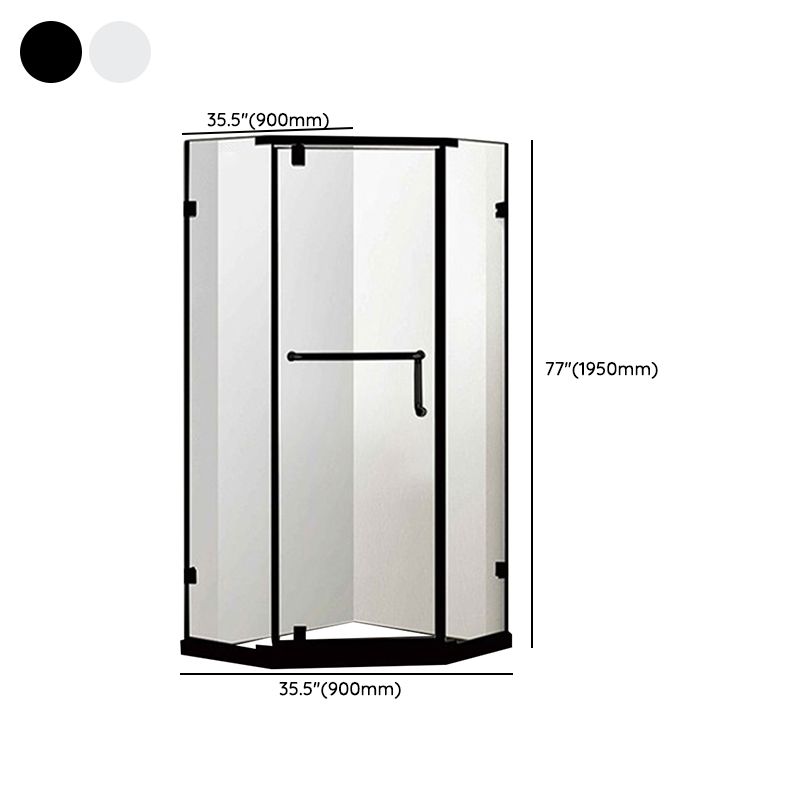 Semi-Frameless Shower Enclosure Neo-angle Tempered Glass Shower Enclosure Clearhalo 'Bathroom Remodel & Bathroom Fixtures' 'Home Improvement' 'home_improvement' 'home_improvement_shower_stalls_enclosures' 'Shower Stalls & Enclosures' 'shower_stalls_enclosures' 'Showers & Bathtubs' 1200x1200_69e9cbad-0247-461c-ad6c-c9cb3ad8e6a5