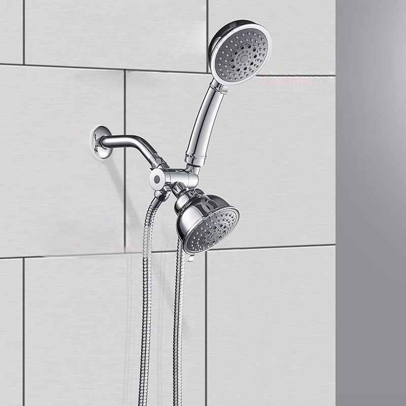 Traditional Style Shower Head Double Bathroom Shower Heads with Round Shape Clearhalo 'Bathroom Remodel & Bathroom Fixtures' 'Home Improvement' 'home_improvement' 'home_improvement_shower_heads' 'Shower Heads' 'shower_heads' 'Showers & Bathtubs Plumbing' 'Showers & Bathtubs' 1200x1200_69ee39c6-0193-4f6a-956e-e198a4c3053f