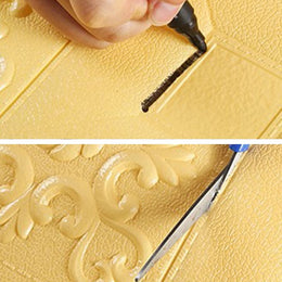 Modern Wall Paneling Foam 3D Embossed Peel and Stick Wall Panel - Clearhalo