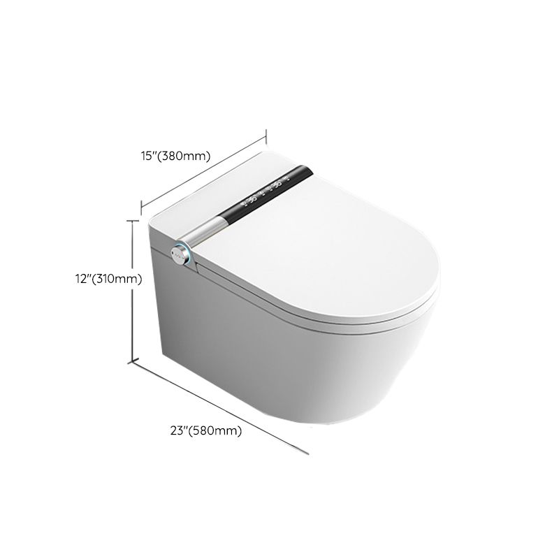 White Antimicrobial Bidet Elongated Smart Toilet with Unlimited Warm Water Clearhalo 'Bathroom Remodel & Bathroom Fixtures' 'Bidets' 'Home Improvement' 'home_improvement' 'home_improvement_bidets' 'Toilets & Bidets' 1200x1200_6a0a33e6-749a-4456-9502-ecc143a3df23