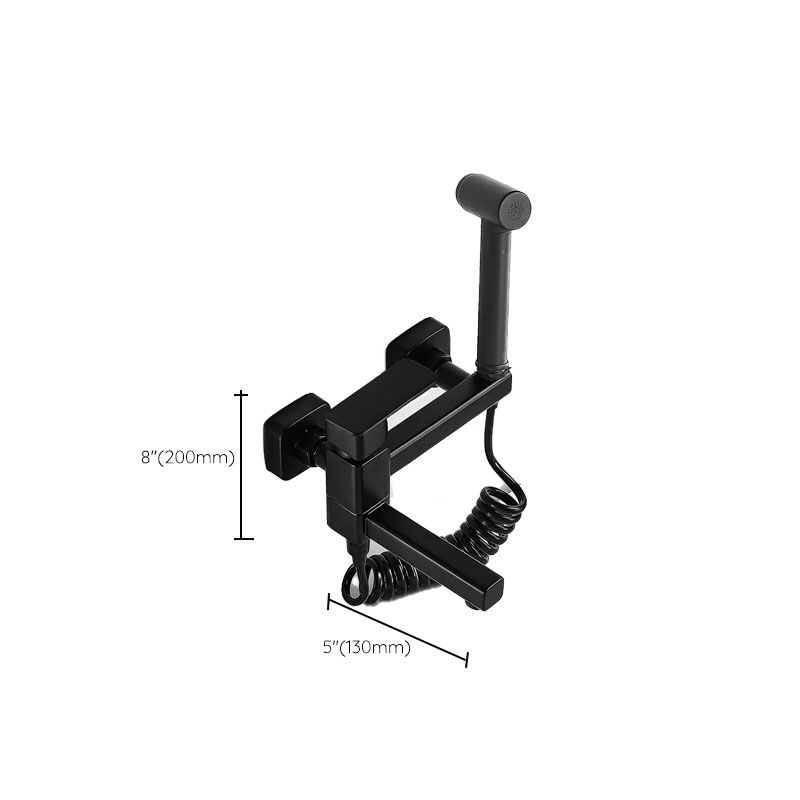Wall Mounted Tub Filler Modern Single Lever Handle Swivel Tub Filler with Handshower Clearhalo 'Bathroom Remodel & Bathroom Fixtures' 'Bathtub Faucets' 'bathtub_faucets' 'Home Improvement' 'home_improvement' 'home_improvement_bathtub_faucets' 1200x1200_6a139afc-8a84-4218-86e1-dc0d7bf1eadf