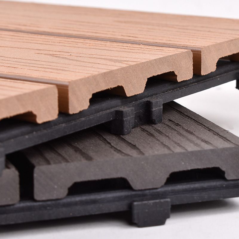 Contemporary Square Wood Tile Wire Brushed Brown Engineered Wood for Patio Garden Clearhalo 'Flooring 'Hardwood Flooring' 'hardwood_flooring' 'Home Improvement' 'home_improvement' 'home_improvement_hardwood_flooring' Walls and Ceiling' 1200x1200_6a4490ca-cda8-42e0-aeaa-c51bba5e2e97