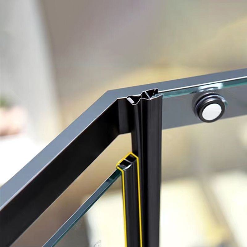 Transparent Tempered Shower Door Pivot Gray Framed Shower Bath Door Clearhalo 'Bathroom Remodel & Bathroom Fixtures' 'Home Improvement' 'home_improvement' 'home_improvement_shower_tub_doors' 'Shower and Tub Doors' 'shower_tub_doors' 'Showers & Bathtubs' 1200x1200_6a4dc407-b6e8-42f9-9783-5dc91507ede7