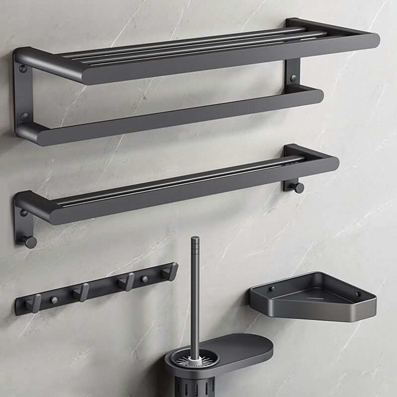 Modern Metal Bathroom Accessory As Individual Or As a Set in Grey Clearhalo 'Bathroom Hardware Sets' 'Bathroom Hardware' 'Bathroom Remodel & Bathroom Fixtures' 'bathroom_hardware_sets' 'Home Improvement' 'home_improvement' 'home_improvement_bathroom_hardware_sets' 1200x1200_6a97c370-6621-41a3-9fc3-207e854df36a