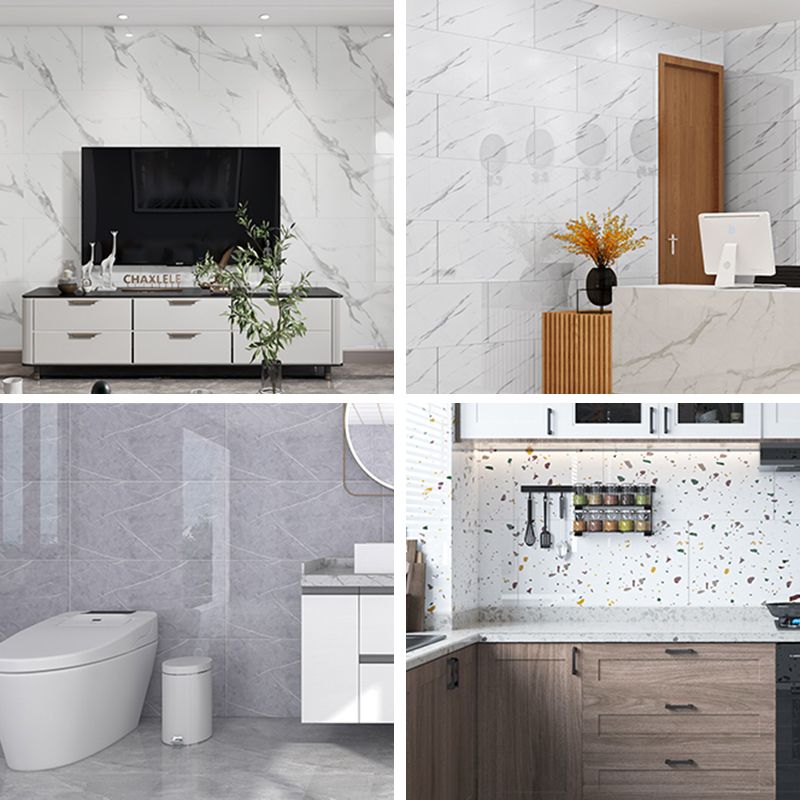 Contemporary Wallpaper Modern Style Bathroom Wallpaper with Rectangle Shape Clearhalo 'Flooring 'Home Improvement' 'home_improvement' 'home_improvement_peel_stick_blacksplash' 'Peel & Stick Backsplash Tile' 'peel_stick_blacksplash' 'Walls & Ceilings' Walls and Ceiling' 1200x1200_6aa9e9c9-d633-4c0b-9feb-72bb2b6392d2