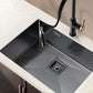 Soundproof Kitchen Sink Overflow Hole Design Stainless Steel Kitchen Sink Clearhalo 'Home Improvement' 'home_improvement' 'home_improvement_kitchen_sinks' 'Kitchen Remodel & Kitchen Fixtures' 'Kitchen Sinks & Faucet Components' 'Kitchen Sinks' 'kitchen_sinks' 1200x1200_6ab73c04-791d-45e0-a9fb-f9ac9a2a4de2