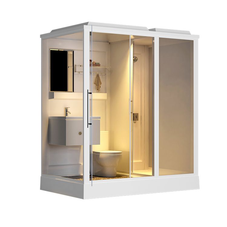 Modern Framed Shower Stall Clear Tempered Shower Stall for Bathroom Clearhalo 'Bathroom Remodel & Bathroom Fixtures' 'Home Improvement' 'home_improvement' 'home_improvement_shower_stalls_enclosures' 'Shower Stalls & Enclosures' 'shower_stalls_enclosures' 'Showers & Bathtubs' 1200x1200_6ac44f9d-b44a-47cd-b1eb-0d278713a6a5