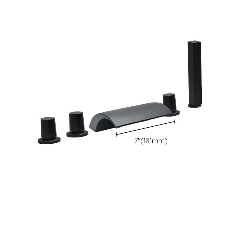 Modern Waterfall Spout Tub Faucet Bathroom Low Arc Bathtub Faucet Clearhalo 'Bathroom Remodel & Bathroom Fixtures' 'Bathtub Faucets' 'bathtub_faucets' 'Home Improvement' 'home_improvement' 'home_improvement_bathtub_faucets' 1200x1200_6ac66ca2-da06-4f9e-b81a-cb6496777a70