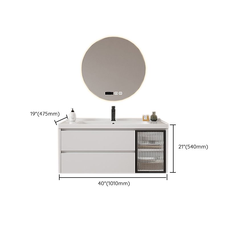 Modern Sink Vanity Solid Color Wall Mount Vanity Cabinet for Bathroom Clearhalo 'Bathroom Remodel & Bathroom Fixtures' 'Bathroom Vanities' 'bathroom_vanities' 'Home Improvement' 'home_improvement' 'home_improvement_bathroom_vanities' 1200x1200_6ac6afcd-c592-4d26-9f77-38c9bf5522af
