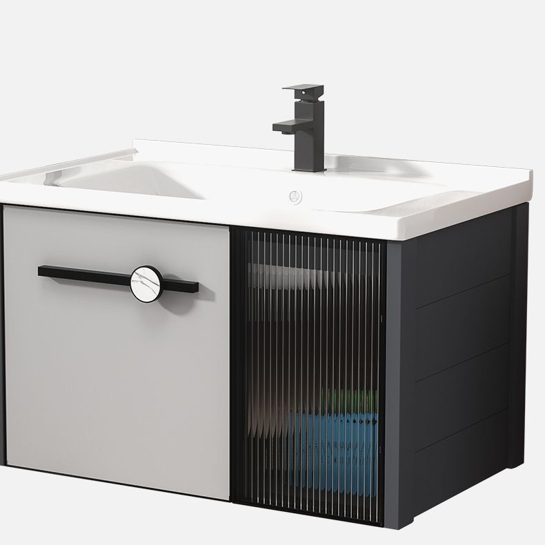 Metal Base Modern Bathroom Vanity Single Rectangular Wall Mount Vanity Set Clearhalo 'Bathroom Remodel & Bathroom Fixtures' 'Bathroom Vanities' 'bathroom_vanities' 'Home Improvement' 'home_improvement' 'home_improvement_bathroom_vanities' 1200x1200_6ac9cbb2-cf78-43bc-8f23-c16b9e021652