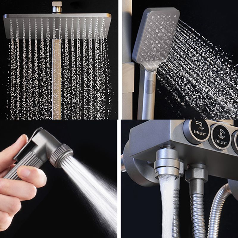 Modern Shower System Rectangle Handle Lever Wall Mounted Copper Shower System Clearhalo 'Bathroom Remodel & Bathroom Fixtures' 'Home Improvement' 'home_improvement' 'home_improvement_shower_faucets' 'Shower Faucets & Systems' 'shower_faucets' 'Showers & Bathtubs Plumbing' 'Showers & Bathtubs' 1200x1200_6ae1129f-3487-4ac3-9955-783c07ebb90c