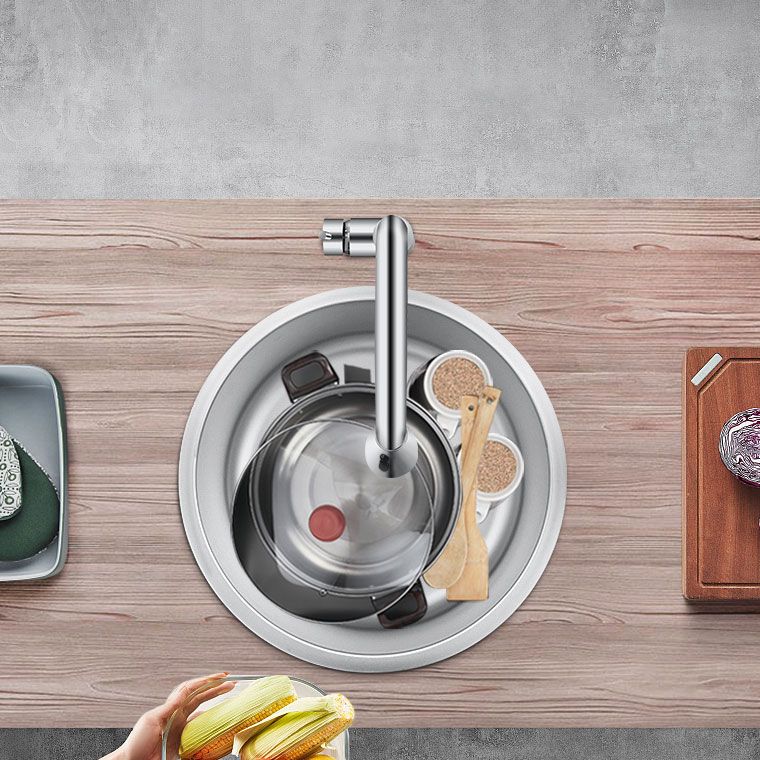 Contemporary Kitchen Sink Stainless Steel Kitchen Sink with Round Shape Clearhalo 'Home Improvement' 'home_improvement' 'home_improvement_kitchen_sinks' 'Kitchen Remodel & Kitchen Fixtures' 'Kitchen Sinks & Faucet Components' 'Kitchen Sinks' 'kitchen_sinks' 1200x1200_6aed6ab0-985e-4add-b821-389b9c8ffcbe