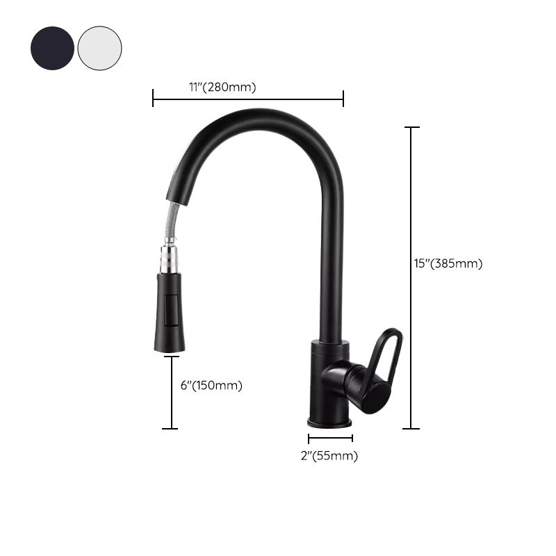 Contemporary Kitchen Faucet Copper 1-Handle High Arc Kitchen Faucet Clearhalo 'Home Improvement' 'home_improvement' 'home_improvement_kitchen_faucets' 'Kitchen Faucets' 'Kitchen Remodel & Kitchen Fixtures' 'Kitchen Sinks & Faucet Components' 'kitchen_faucets' 1200x1200_6aefb964-f559-4c85-b809-0f25497e2b3a