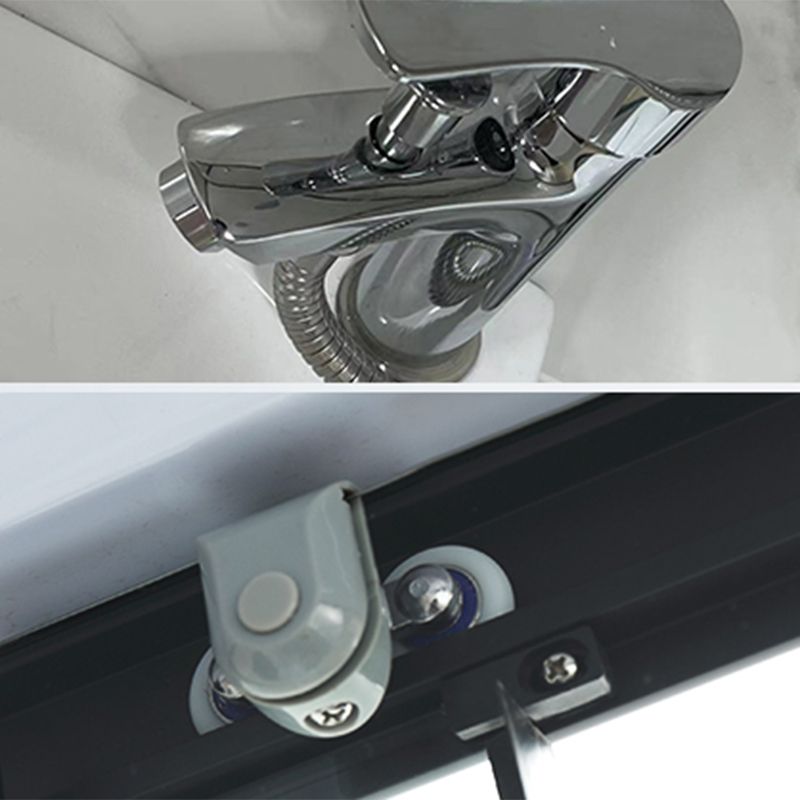 Single Sliding Shower Stall Rectangle Shower Stall with Rain Shower and Light Clearhalo 'Bathroom Remodel & Bathroom Fixtures' 'Home Improvement' 'home_improvement' 'home_improvement_shower_stalls_enclosures' 'Shower Stalls & Enclosures' 'shower_stalls_enclosures' 'Showers & Bathtubs' 1200x1200_6af2686f-cb46-4f08-bf42-4edb79f8c30f