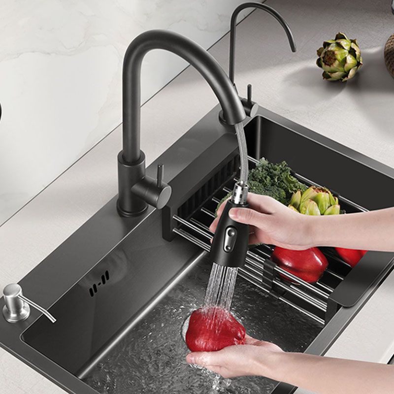 Modern Style Kitchen Sink Stainless Steel Drop-In Kitchen Sink with Faucet Clearhalo 'Home Improvement' 'home_improvement' 'home_improvement_kitchen_sinks' 'Kitchen Remodel & Kitchen Fixtures' 'Kitchen Sinks & Faucet Components' 'Kitchen Sinks' 'kitchen_sinks' 1200x1200_6b2883b0-998a-410b-add2-5db070eb1131
