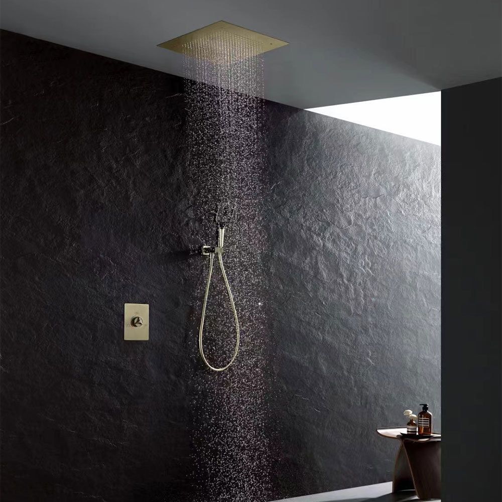 Modern simplicity Shower System with Hand Shower Adjustable Spray Pattern Shower Set Clearhalo 'Bathroom Remodel & Bathroom Fixtures' 'Home Improvement' 'home_improvement' 'home_improvement_shower_faucets' 'Shower Faucets & Systems' 'shower_faucets' 'Showers & Bathtubs Plumbing' 'Showers & Bathtubs' 1200x1200_6b2e27fc-058c-4bd0-a7ac-1922e729ea87