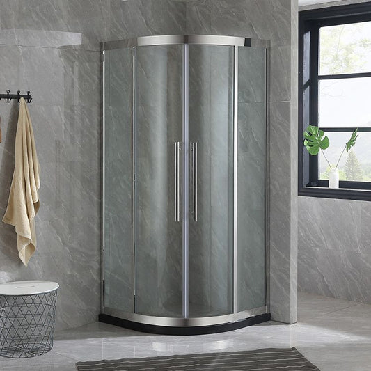 Semi-Frameless Tempered Glass Shower Enclosure Double Handles Shower Enclosure Clearhalo 'Bathroom Remodel & Bathroom Fixtures' 'Home Improvement' 'home_improvement' 'home_improvement_shower_stalls_enclosures' 'Shower Stalls & Enclosures' 'shower_stalls_enclosures' 'Showers & Bathtubs' 1200x1200_6b373463-4bb1-441c-8544-f3529cee667a