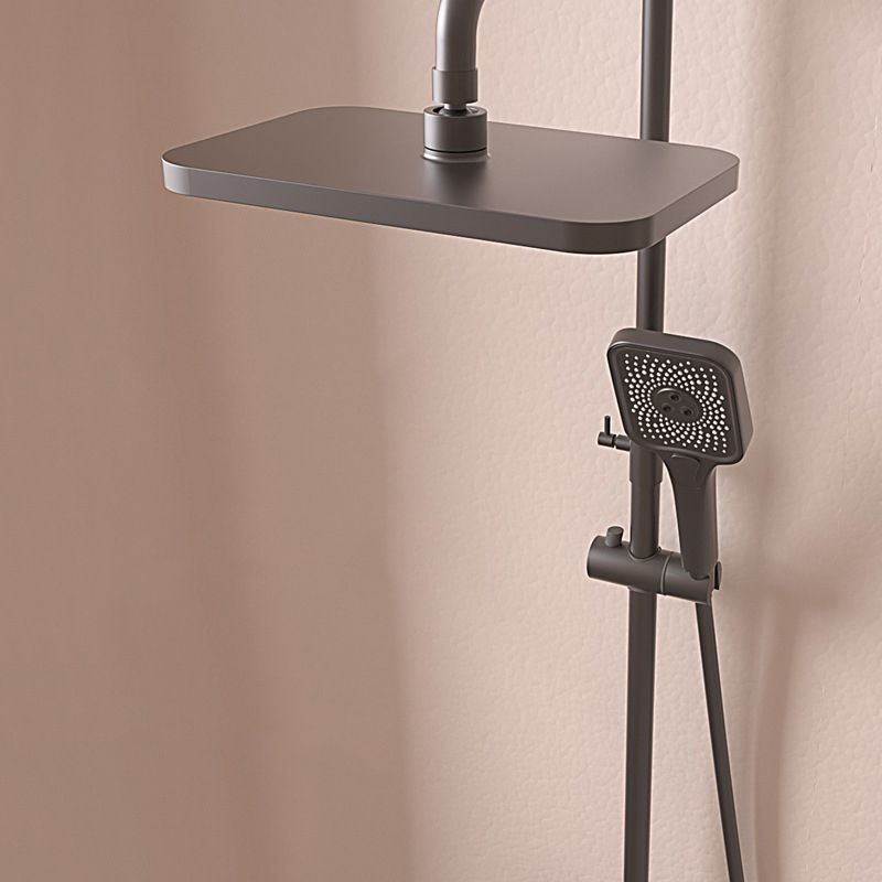 Modern Shower Trim Brass Square Handheld Shower Head Wall Mounted Shower Combo Clearhalo 'Bathroom Remodel & Bathroom Fixtures' 'Home Improvement' 'home_improvement' 'home_improvement_shower_faucets' 'Shower Faucets & Systems' 'shower_faucets' 'Showers & Bathtubs Plumbing' 'Showers & Bathtubs' 1200x1200_6b3a04d8-912a-4203-b2ee-ac08077d6fae