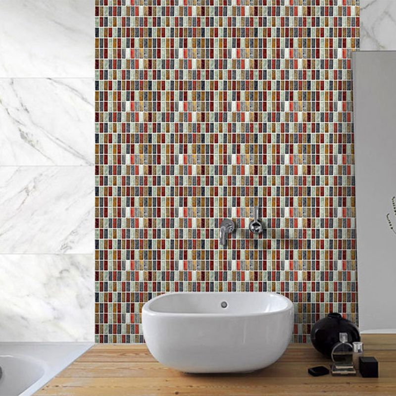Peel and Stick Mosaic Tile Waterproof Square Peel and Stick Tile for Kitchen 20-Pack Clearhalo 'Flooring 'Home Improvement' 'home_improvement' 'home_improvement_peel_stick_blacksplash' 'Peel & Stick Backsplash Tile' 'peel_stick_blacksplash' 'Walls & Ceilings' Walls and Ceiling' 1200x1200_6b49eec3-9aed-48c7-aeb3-3502ec391566