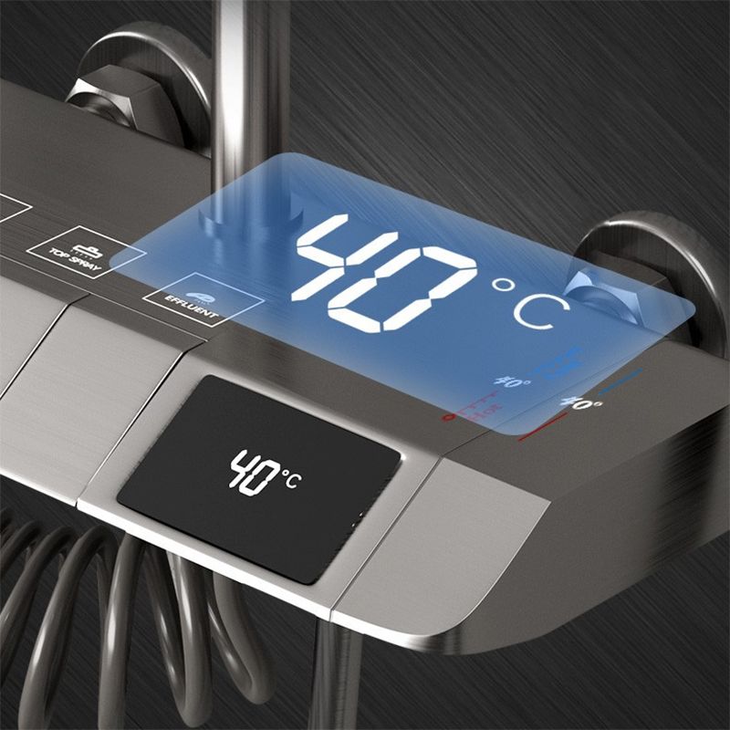 Modern Adjustable Water Flow Square Shower Faucet Shower Hose Shower System on Wall Clearhalo 'Bathroom Remodel & Bathroom Fixtures' 'Home Improvement' 'home_improvement' 'home_improvement_shower_faucets' 'Shower Faucets & Systems' 'shower_faucets' 'Showers & Bathtubs Plumbing' 'Showers & Bathtubs' 1200x1200_6b4a7cc0-d200-4eda-9b71-bc49e8c9459f