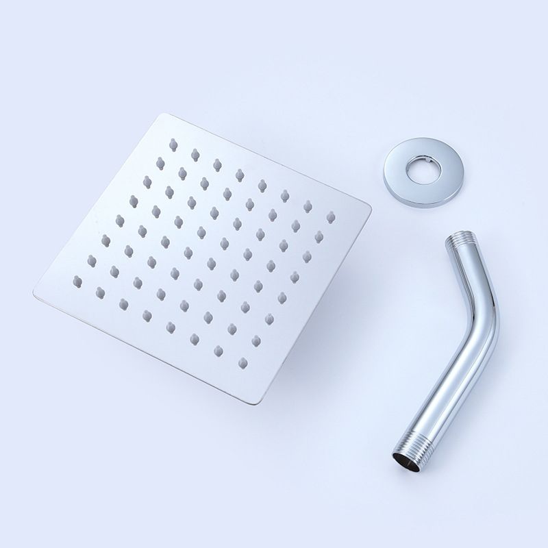 Square Stainless Steel Showerhead in Silver 6-Inch Fixed Shower Head Clearhalo 'Bathroom Remodel & Bathroom Fixtures' 'Home Improvement' 'home_improvement' 'home_improvement_shower_heads' 'Shower Heads' 'shower_heads' 'Showers & Bathtubs Plumbing' 'Showers & Bathtubs' 1200x1200_6b4c3f48-967e-49b4-b53e-bb5fa7ace206