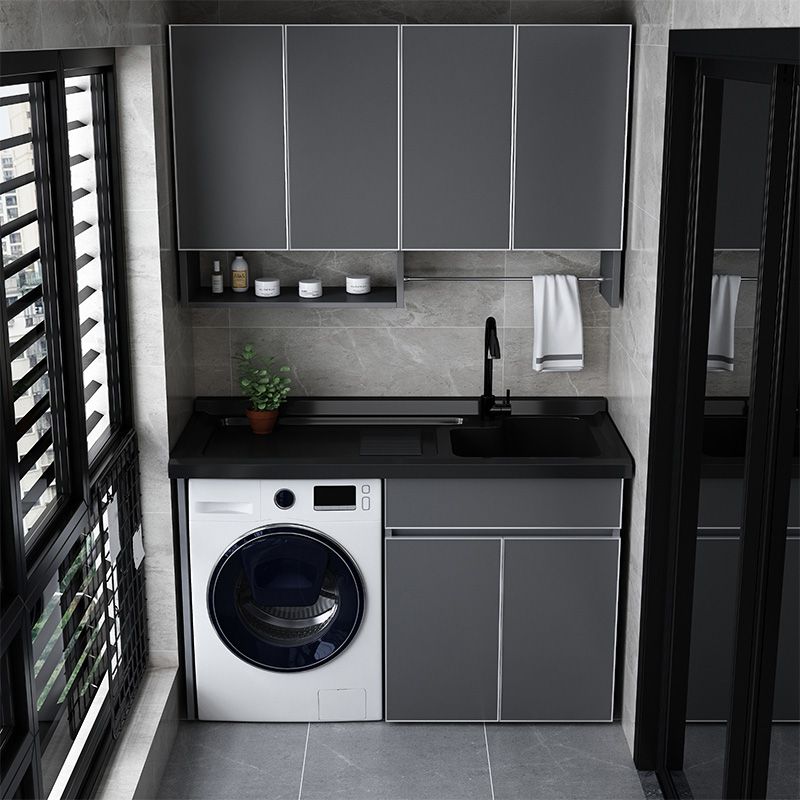 Metal Modern Freestanding Bathroom Sink Vanity with Sink Faucet Clearhalo 'Bathroom Remodel & Bathroom Fixtures' 'Bathroom Vanities' 'bathroom_vanities' 'Home Improvement' 'home_improvement' 'home_improvement_bathroom_vanities' 1200x1200_6b4d0d51-50d7-4b83-b19a-22d23c35c34f