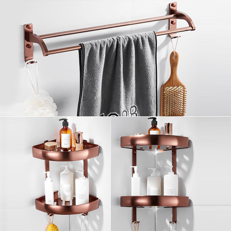 5-Piece Modern Bathroom Accessory Set with Bath Shelf/Towel Bar/Paper Holder Clearhalo 'Bathroom Hardware Sets' 'Bathroom Hardware' 'Bathroom Remodel & Bathroom Fixtures' 'bathroom_hardware_sets' 'Home Improvement' 'home_improvement' 'home_improvement_bathroom_hardware_sets' 1200x1200_6b61c033-62e7-4917-98f5-d592d9ef1315
