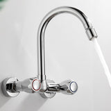 Contemporary Wall Mounted Pot Filler Faucet High Arch Swivel Spout 2 Hole Kitchen Faucet Clearhalo 'Home Improvement' 'home_improvement' 'home_improvement_kitchen_faucets' 'Kitchen Faucets' 'Kitchen Remodel & Kitchen Fixtures' 'Kitchen Sinks & Faucet Components' 'kitchen_faucets' 1200x1200_6b73bc64-81a6-4a88-80fc-4e207b59ac79
