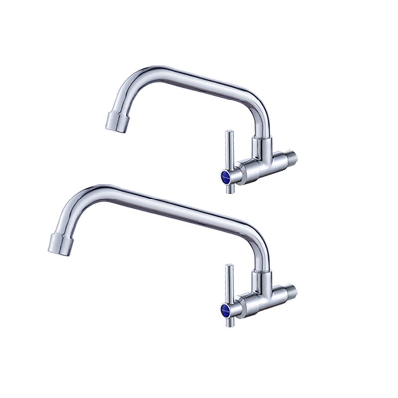 Modern Single Handle Kitchen Faucet Wall-mounted Water Faucet in Chrome Clearhalo 'Home Improvement' 'home_improvement' 'home_improvement_kitchen_faucets' 'Kitchen Faucets' 'Kitchen Remodel & Kitchen Fixtures' 'Kitchen Sinks & Faucet Components' 'kitchen_faucets' 1200x1200_6b8711fa-8ee4-449d-a83a-7c8a484110f8