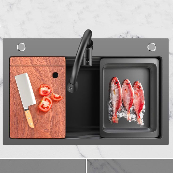 Classic Single Basin Sink Stainless Steel Faucet Sink with Soap Dispenser Clearhalo 'Home Improvement' 'home_improvement' 'home_improvement_kitchen_sinks' 'Kitchen Remodel & Kitchen Fixtures' 'Kitchen Sinks & Faucet Components' 'Kitchen Sinks' 'kitchen_sinks' 1200x1200_6b884522-ef6e-4246-869a-9795e5d4eddc