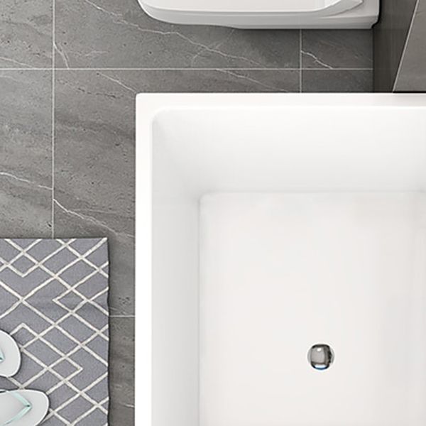 Back to Wall Rectangular Bathtub Antique Finish Soaking Bath Tub (Faucet not Included) Clearhalo 'Bathroom Remodel & Bathroom Fixtures' 'Bathtubs' 'Home Improvement' 'home_improvement' 'home_improvement_bathtubs' 'Showers & Bathtubs' 1200x1200_6ba3a248-808c-4f7c-b25a-bc86d6eea72a