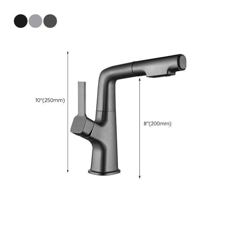 Modern Style Retractable Faucet Copper Single Handle Faucet for Kitchen Clearhalo 'Home Improvement' 'home_improvement' 'home_improvement_kitchen_faucets' 'Kitchen Faucets' 'Kitchen Remodel & Kitchen Fixtures' 'Kitchen Sinks & Faucet Components' 'kitchen_faucets' 1200x1200_6ba72cd0-d751-47cd-adc6-d3bd39cddb3b