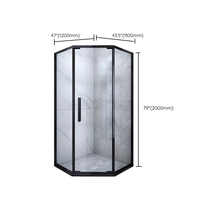 Tempered Glass Shower Enclosure Neo-Angle Clear Shower Enclosure Clearhalo 'Bathroom Remodel & Bathroom Fixtures' 'Home Improvement' 'home_improvement' 'home_improvement_shower_stalls_enclosures' 'Shower Stalls & Enclosures' 'shower_stalls_enclosures' 'Showers & Bathtubs' 1200x1200_6bc1fb97-6c5c-42a8-85a1-1c8825ac368d