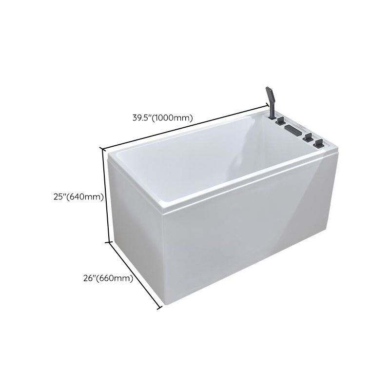 Freestanding Modern Bath Back to Wall White Soaking Acrylic Bathtub Clearhalo 'Bathroom Remodel & Bathroom Fixtures' 'Bathtubs' 'Home Improvement' 'home_improvement' 'home_improvement_bathtubs' 'Showers & Bathtubs' 1200x1200_6bf3efc1-ff92-4f25-a85d-47d61cf249a9