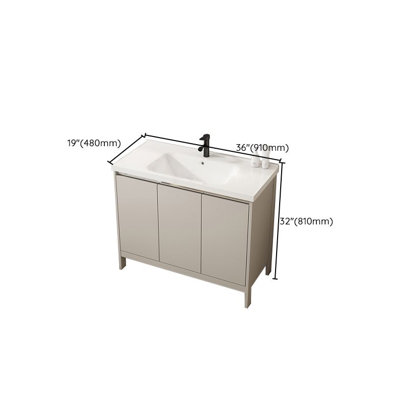 Rectangular Freestanding Bathroom Vanity Modern Gray Single-Sink Vanity Set Clearhalo 'Bathroom Remodel & Bathroom Fixtures' 'Bathroom Vanities' 'bathroom_vanities' 'Home Improvement' 'home_improvement' 'home_improvement_bathroom_vanities' 1200x1200_6c032b31-9926-402f-8ae4-c96ef6f2b28d